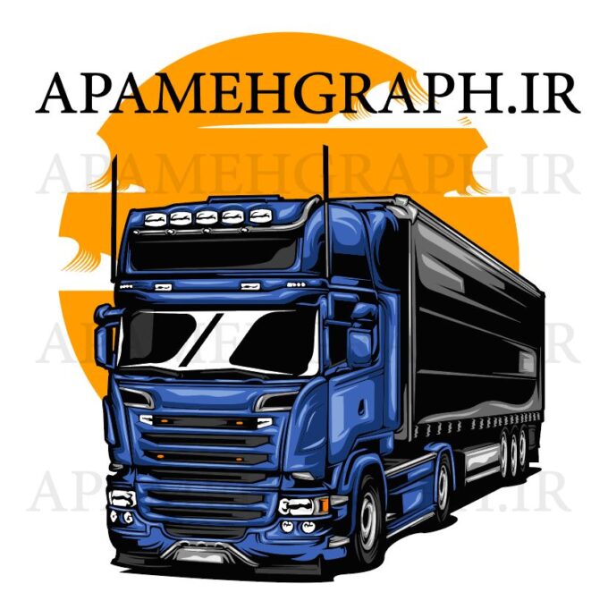 وکتور کامیون رنگی