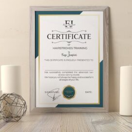طراحی سرتیفیکیت هنرجو