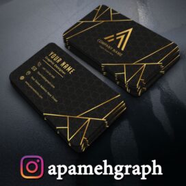 کارت ویزیت خاص مشکی طلایی