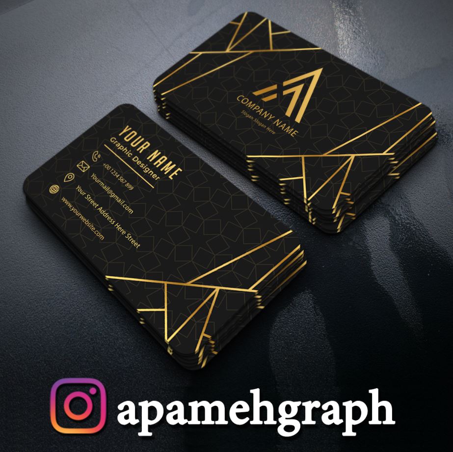 CARTKHASGOLD33 کارت ویزیت خاص مشکی طلایی