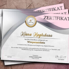 مدرک سرتیفیکیت خاص زیبا