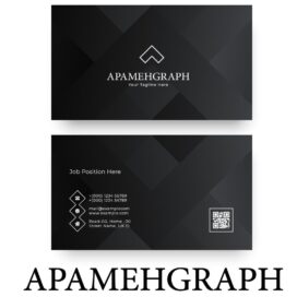 کارت ویزیت مینیمال مشکی