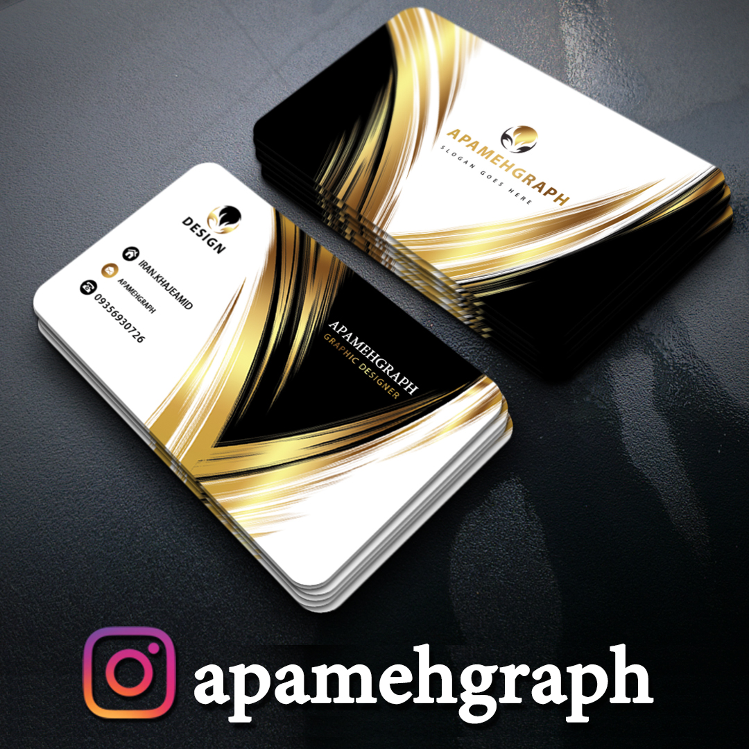 کارت ویزیت مشکی طلایی