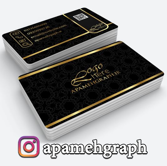کارت ویزیت مشکی طلایی