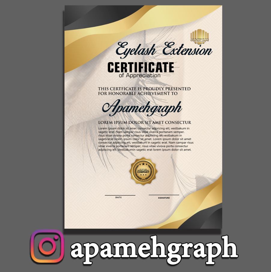 مدرک سرتیفیکیت اکستنشن مژه