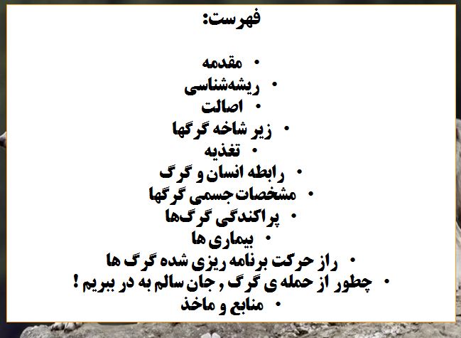 تحقیق گرگها