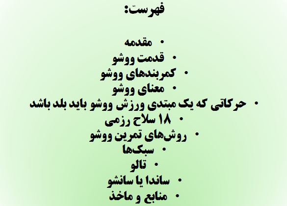 پاورپوینت ووشو
