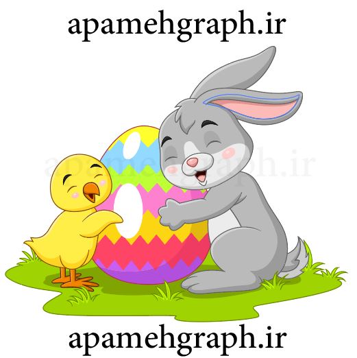 وکتور خرگوش و جوجه