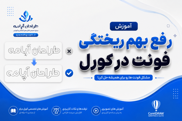رفع بهم ریختگی فونت کورل